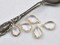 *5* 18x12mm Gold Plated Faceted Clear Glass Teardrop Pendants